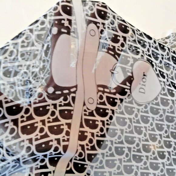 NEW AUTHENTIC 2022 100% SILK CHRISTIAN DIOR PARIS SCARF SCARVE BLACK 60"X20" - Picture 7 of 14